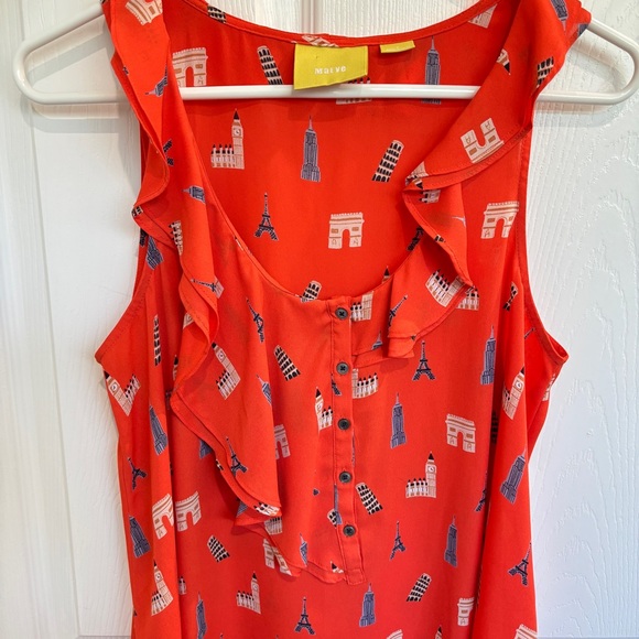 Anthropologie MAEVE Auriele Eiffel Tower Tank - Picture 4 of 7